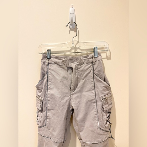 Maniere de Voir Grey Reflective Piped Cargo Pants US0 - Picture 2 of 8